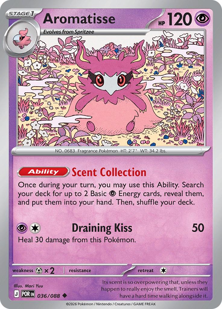 Pokémon-kaart Aromatisse 036/088 Uncommon uit de set Perfect Order