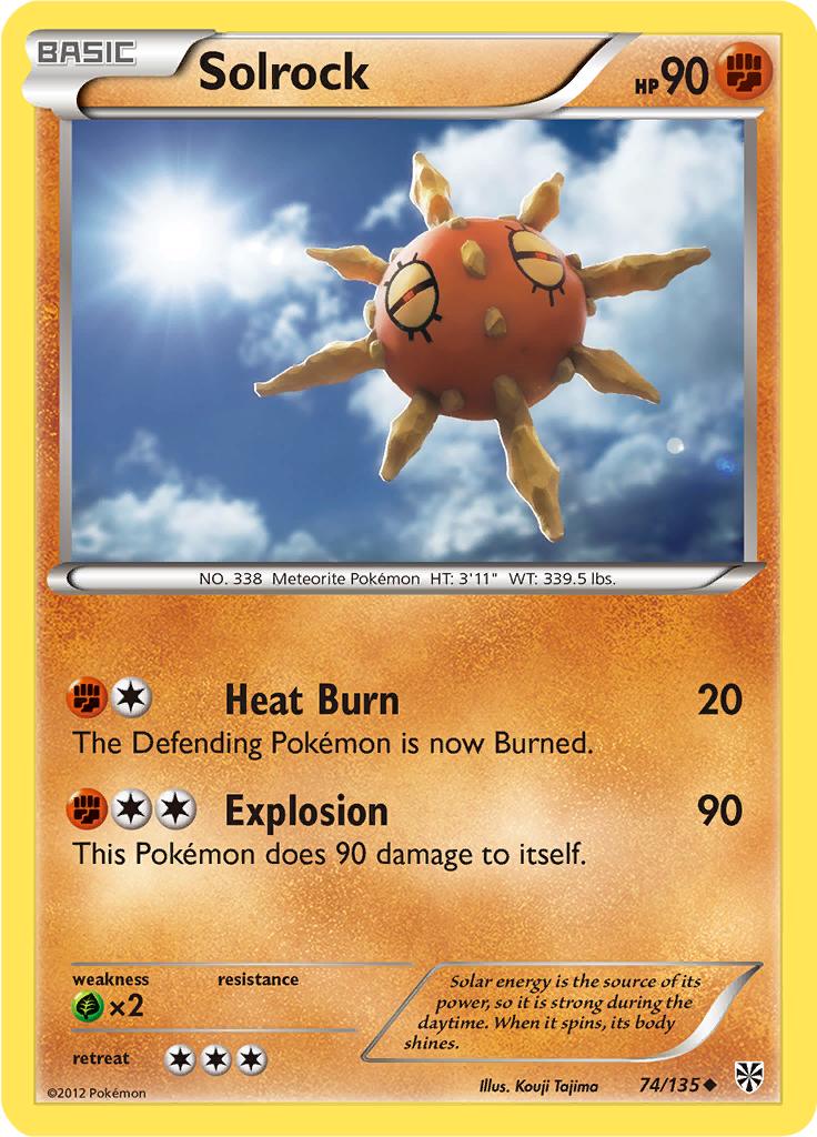 Pokémon-kaart Solrock 74/135 Uncommon uit de set Plasma Storm