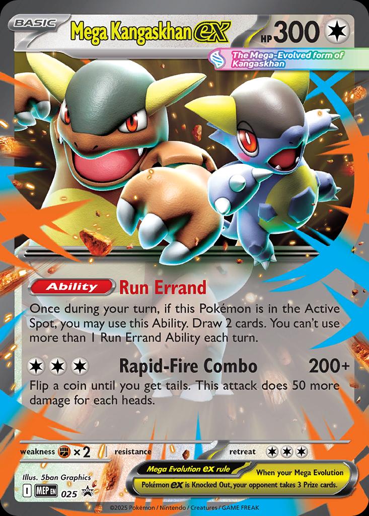 Pokémon-kaart Mega Kangaskhan ex MEP 025 Promo uit de set MEP Black Star Promos Immagine principale del prodotto
