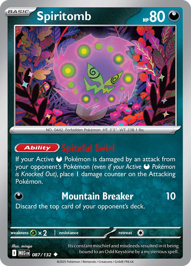 Pokémon-kaart Spiritomb 087/132 Uncommon uit de set Mega Evolution