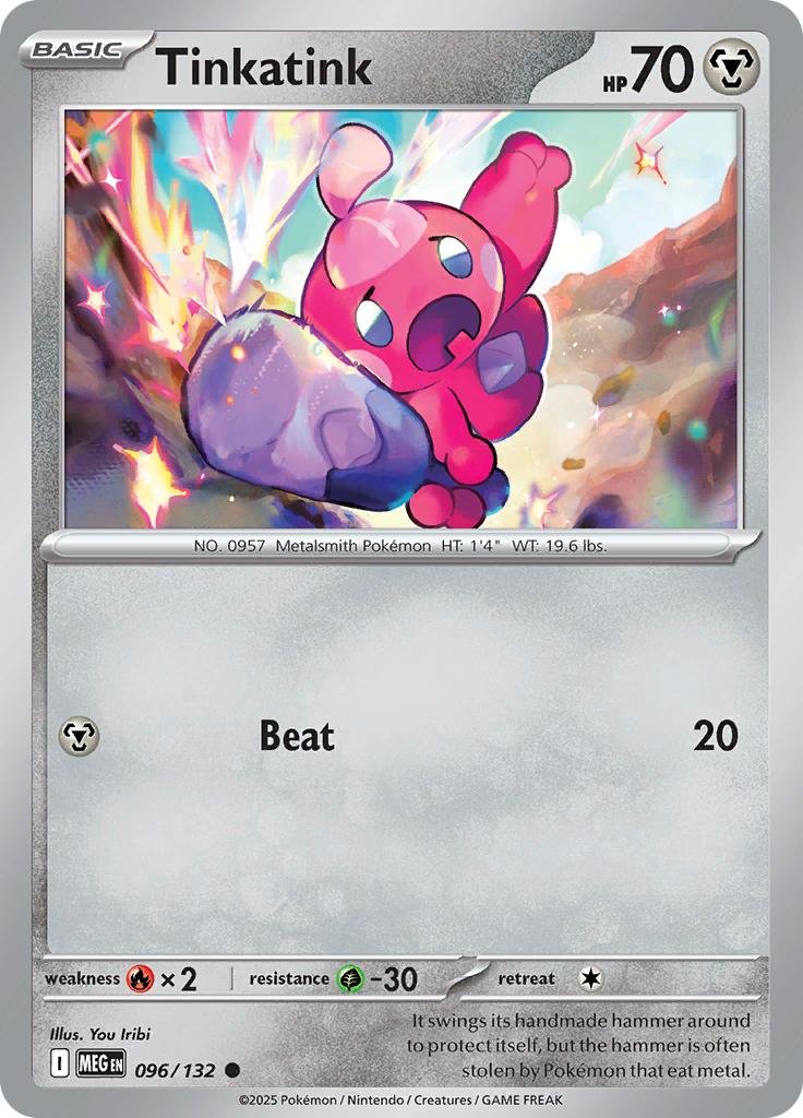Pokémon-kaart Tinkatink 096/132 Common uit de set Mega Evolution
