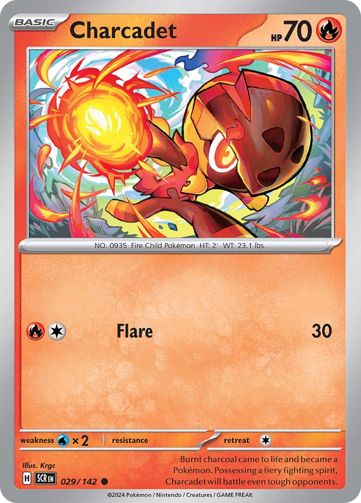 Pokémon-kaart Charcadet 029/142 Common uit de set Stellar Crown Immagine principale del prodotto