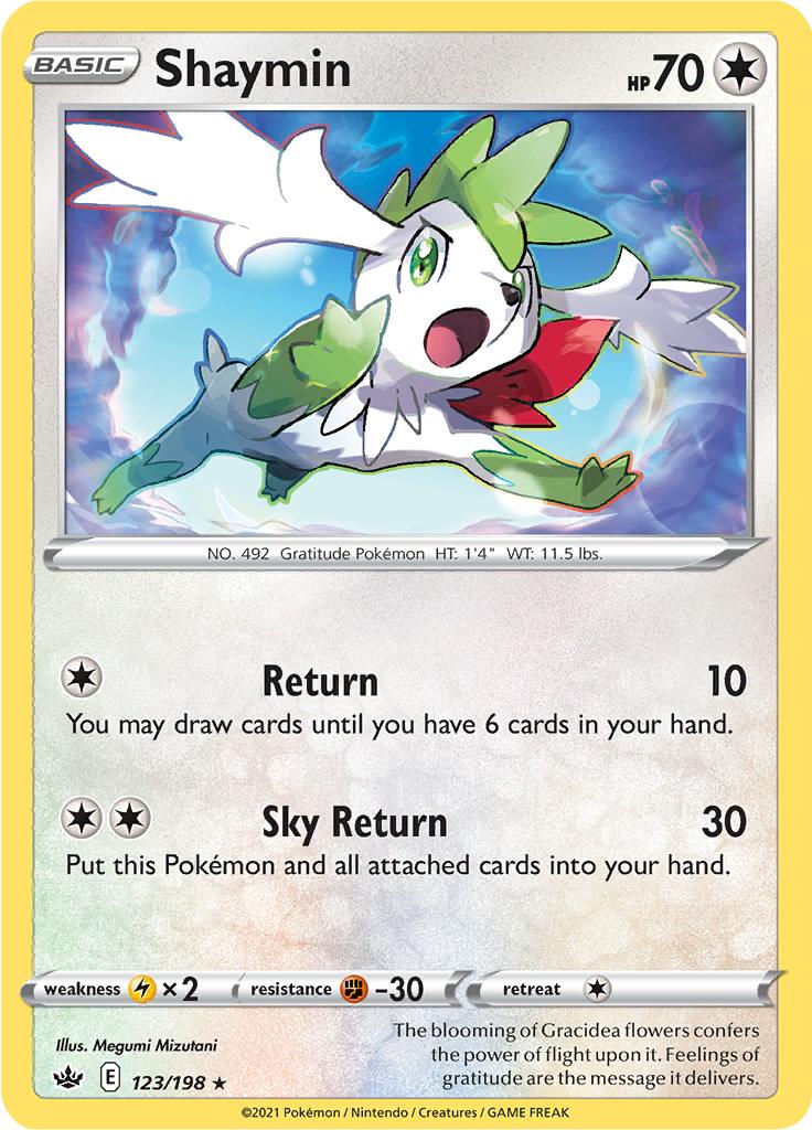 Pokémon-kaart Shaymin 123/198 Holo Rare uit de set Chilling Reign Imagen principal del producto
