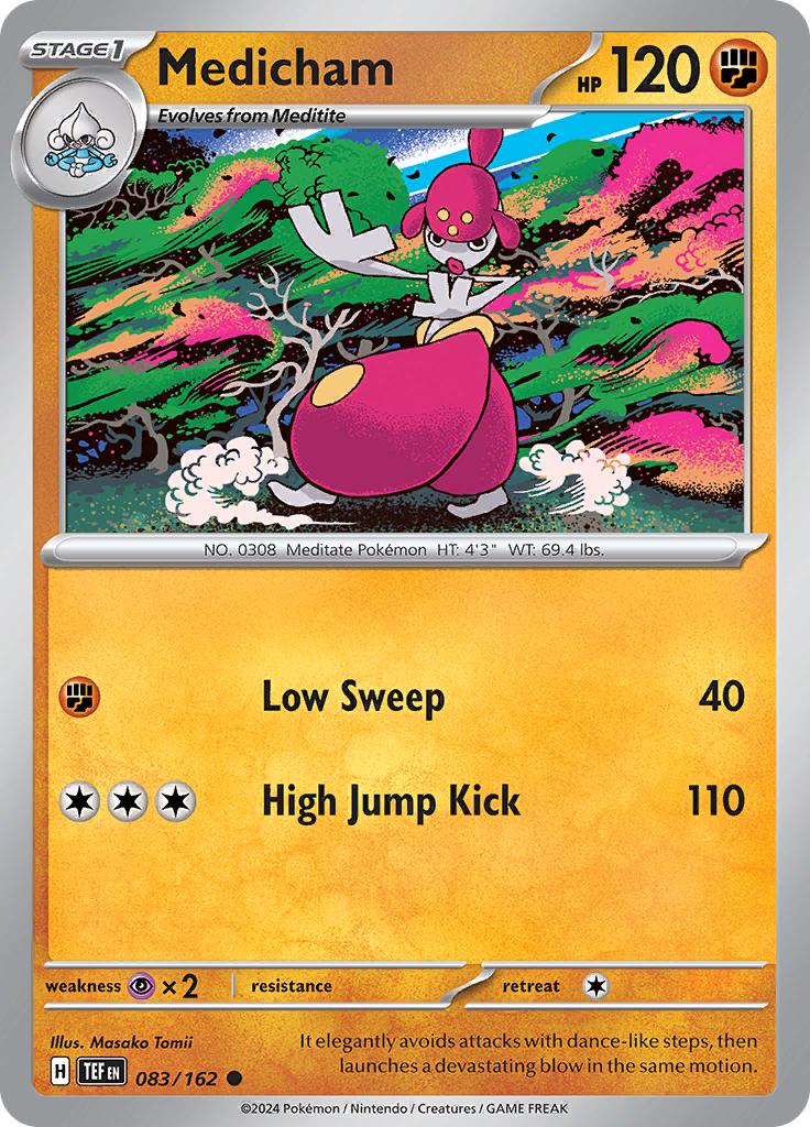 Pokémon-kaart Medicham 083/162 Common uit de set Temporal Forces