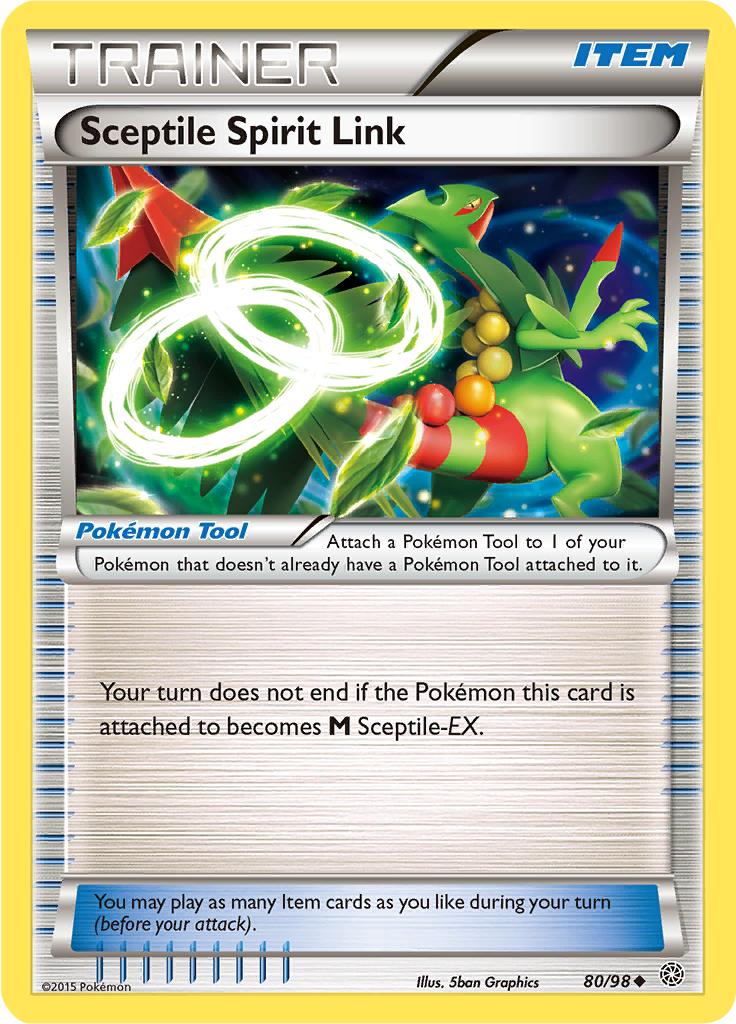 Pokémon-kaart Sceptile Spirit Link 80/98 Uncommon uit de set Ancient Origins Hoofdafbeelding