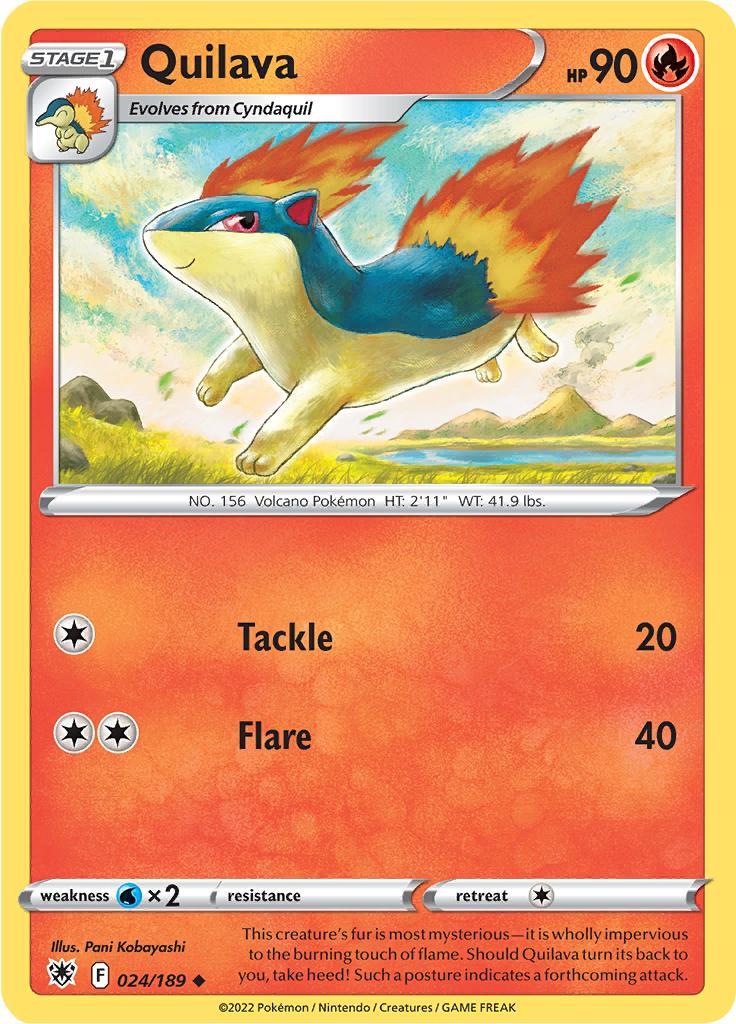 Pokémon-kaart Quilava 024/189 Uncommon uit de set Astral Radiance