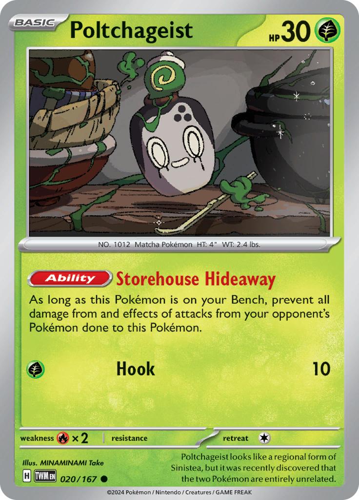 Pokémon-kaart Poltchageist 020/167 Common uit de set Twilight Masquerade
