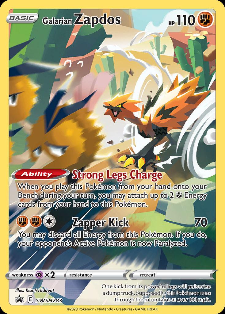 Pokémon-kaart Galarian Zapdos SWSH283 Promo uit de set SWSH Black Star Promos Image principale du produit