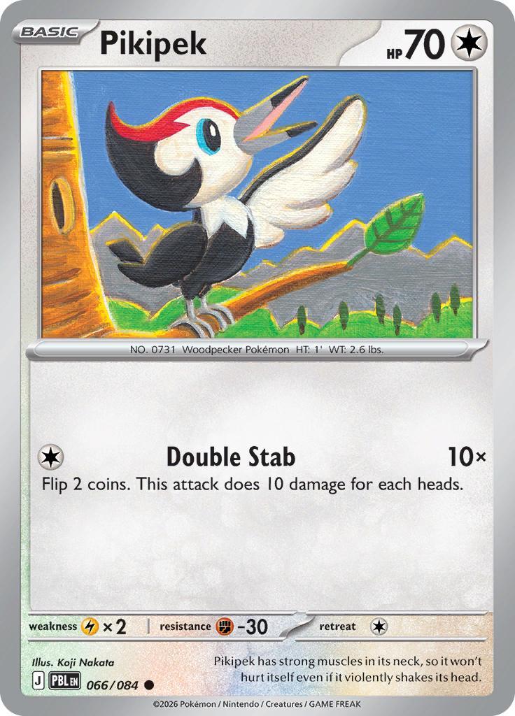 Pokémon-kaart Pikipek 066/084 Common uit de set Pitch Black