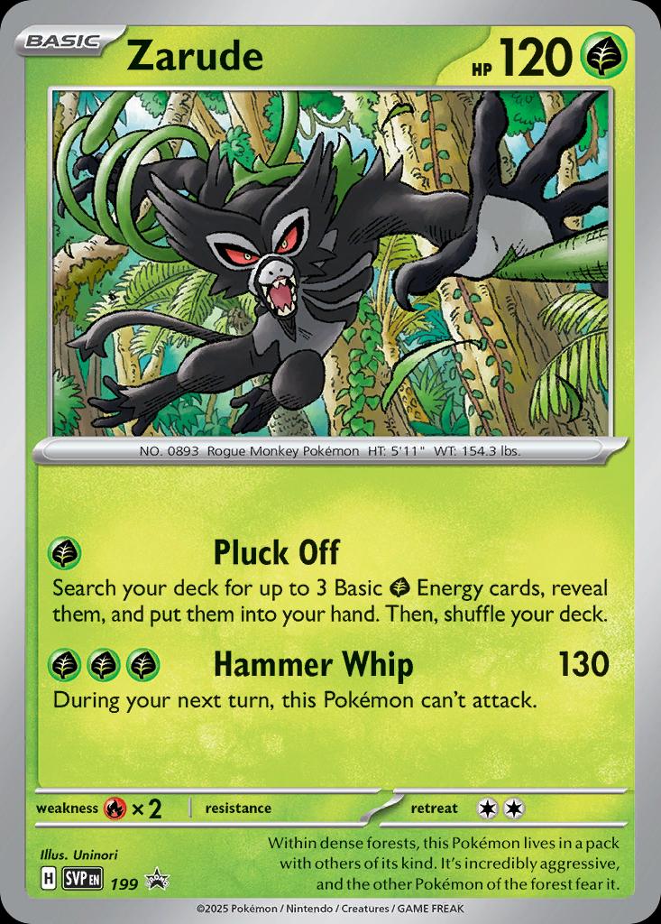 Pokémon-kaart Zarude SVP 199 Promo uit de set SV Black Star Promos