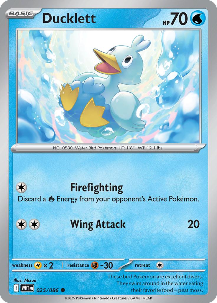 Pokémon-kaart Ducklett 025/086 Common uit de set White Flare Hauptbild