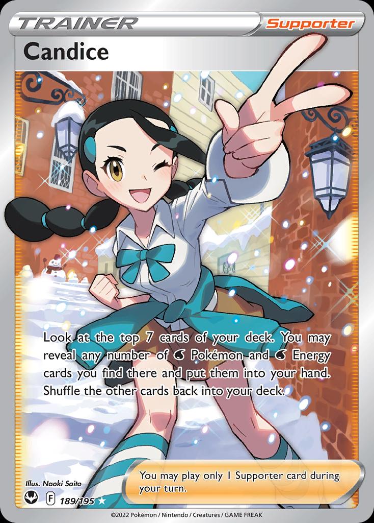 Pokémon-kaart Candice 189/195 Ultra Rare uit de set Silver Tempest Image principale du produit
