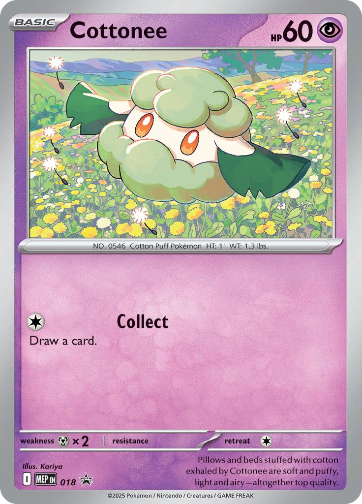 Pokémon-kaart Cottonee MEP 018 Promo uit de set MEP Black Star Promos Main image