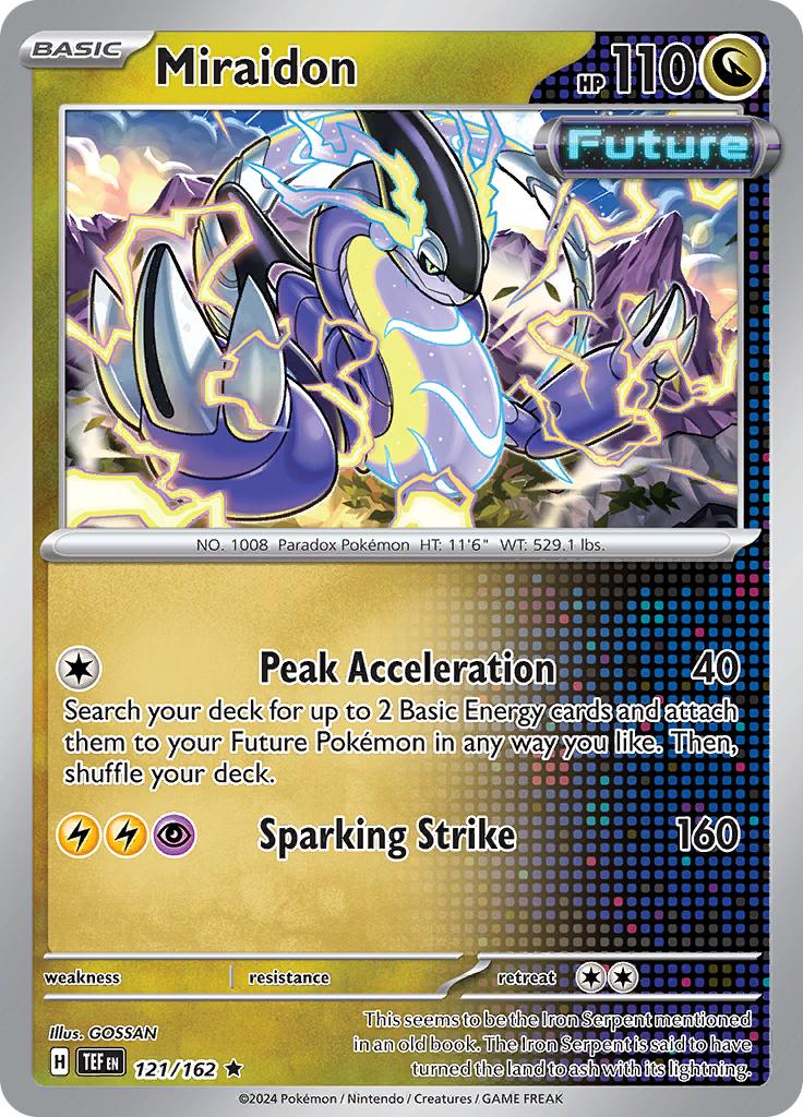 Pokémon-kaart Miraidon 121/162 Rare uit de set Temporal Forces