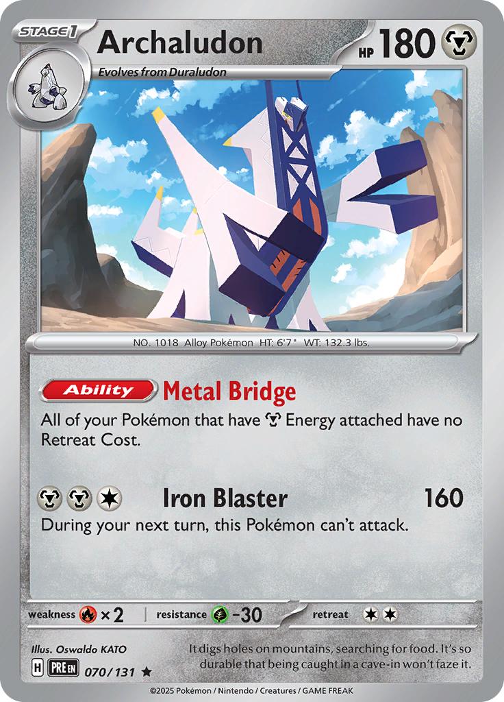 Pokémon-kaart Archaludon 070/131 Rare uit de set Prismatic Evolutions Hauptbild