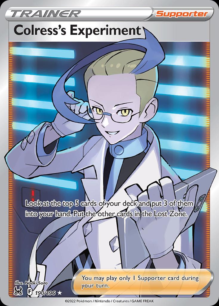 Pokémon-kaart Colress's Experiment 190/196 Ultra Rare uit de set Lost Origin Hauptbild