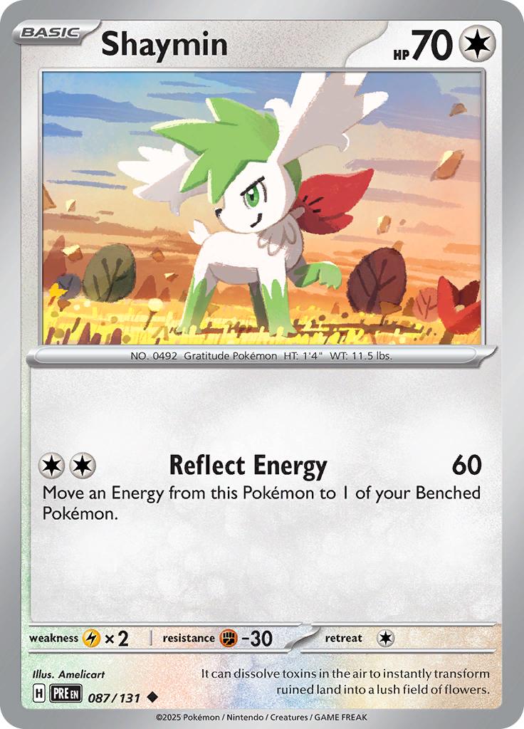 Pokémon-kaart Shaymin 087/131 Uncommon uit de set Prismatic Evolutions