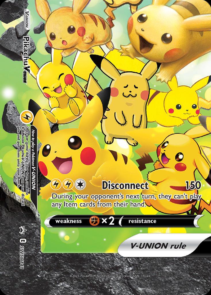 Pokémon-kaart Pikachu V-UNION SWSH141 Promo uit de set SWSH Black Star Promos