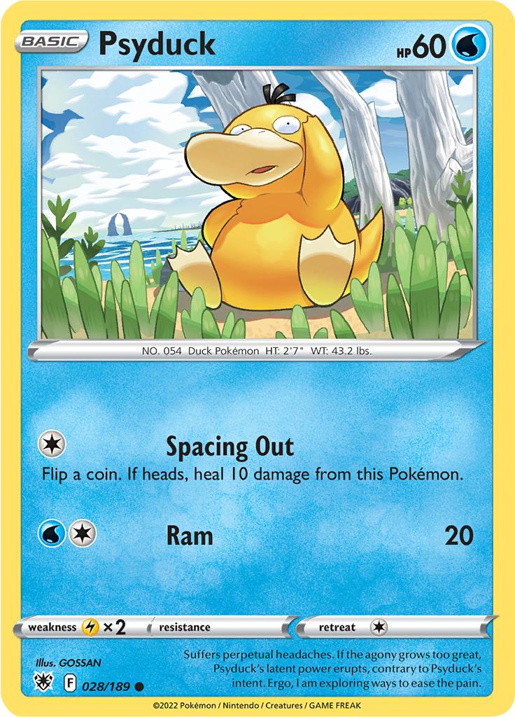 Pokémon-kaart Psyduck 028/189 Common uit de set Astral Radiance Hauptbild