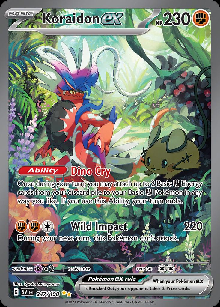 Pokémon-kaart Koraidon ex 247/198 Special Illustration Rare uit de set Scarlet & Violet Main image