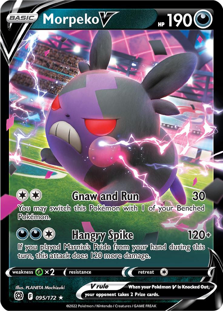 Pokémon-kaart Morpeko V 095/172 Ultra Rare uit de set Brilliant Stars