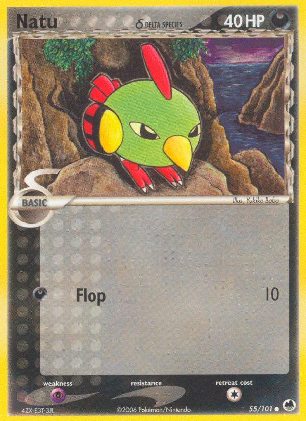 Pokémon-kaart Natu δ Delta Species 55/101 Common uit de set EX Dragon Frontiers Image principale du produit