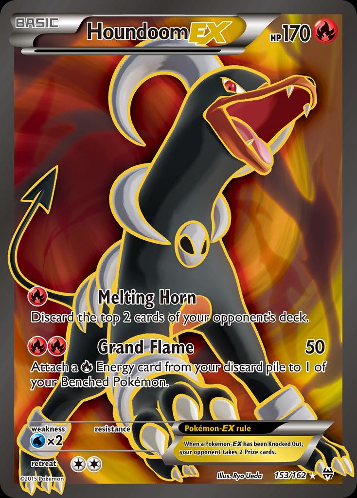 Pokémon-kaart Houndoom EX 153/162 Ultra Rare uit de set BREAKthrough Hoofdafbeelding