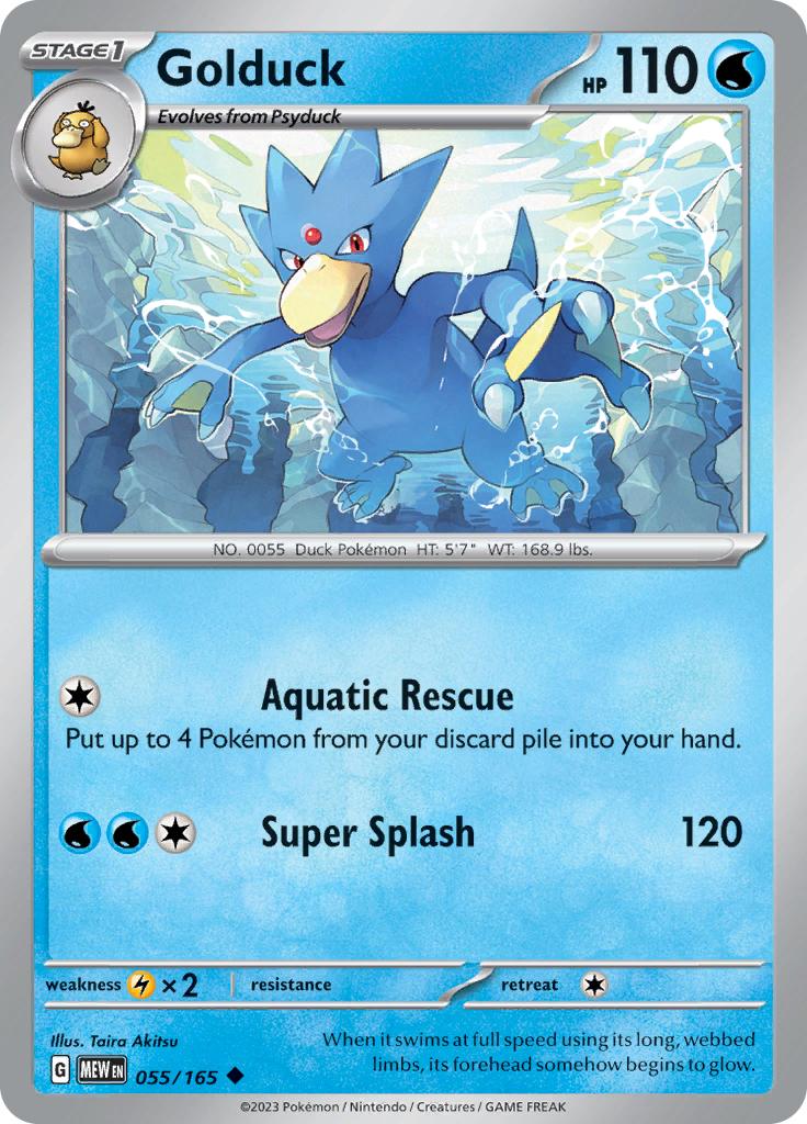 Pokémon-kaart Golduck 055/165 Uncommon uit de set 151