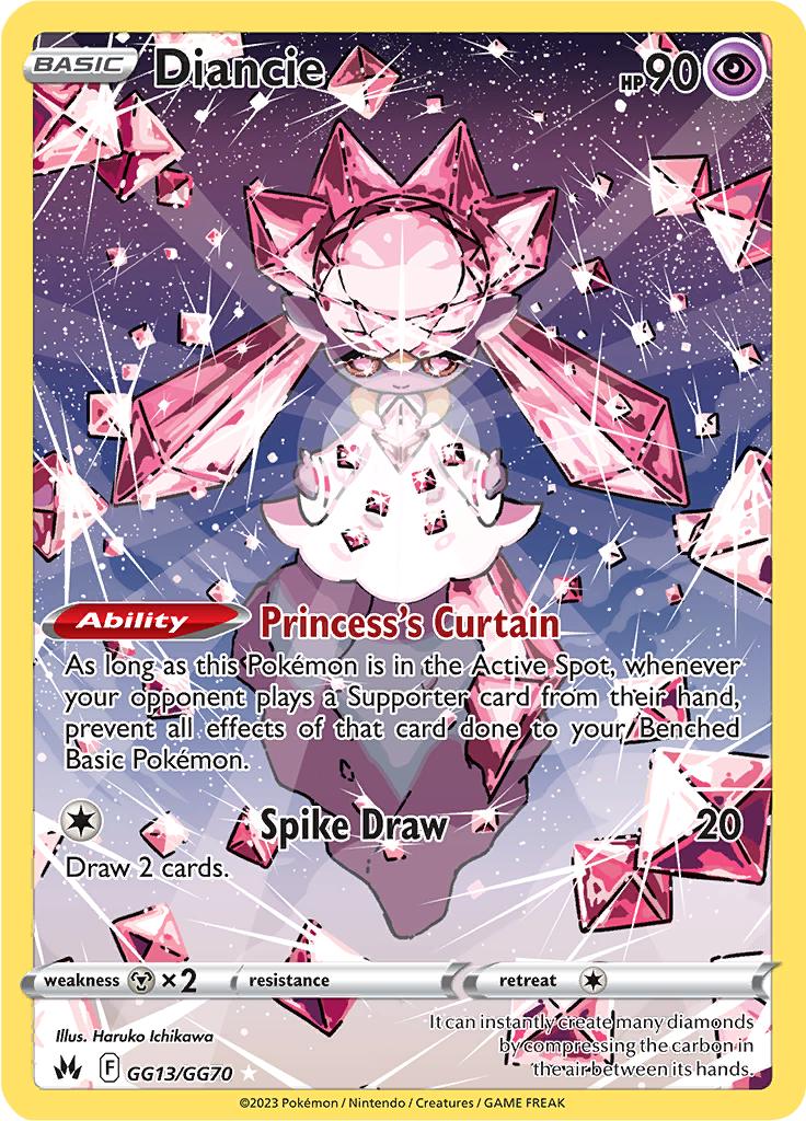 Pokémon-kaart Diancie GG13/GG70 Holo Rare uit de set Crown Zenith Hauptbild