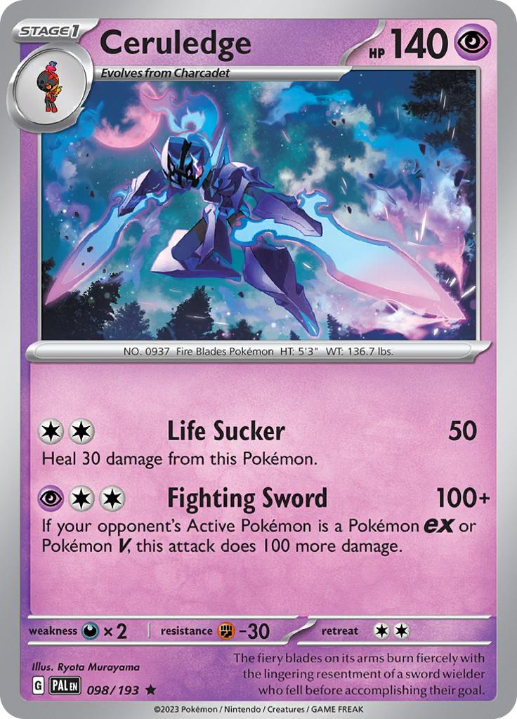 Pokémon-kaart Ceruledge 098/193 Rare uit de set Paldea Evolved
