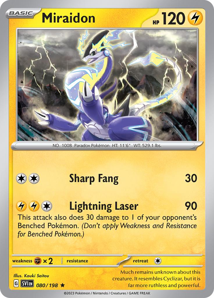 Pokémon-kaart Miraidon 080/198 Rare uit de set Scarlet & Violet Main image