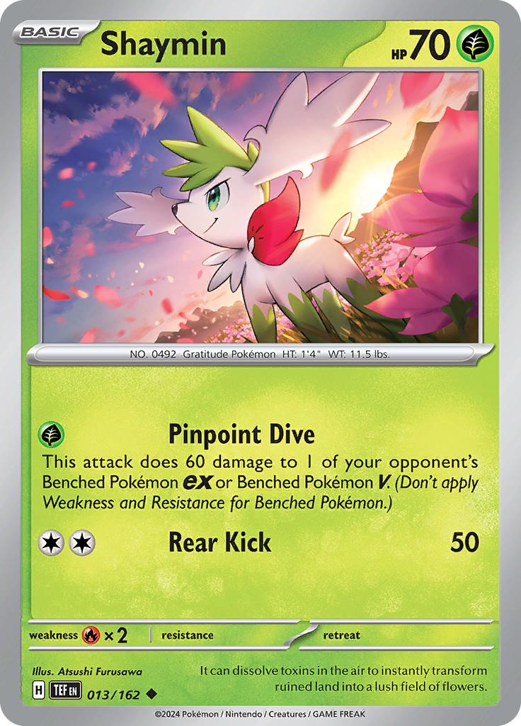 Pokémon-kaart Shaymin 013/162 Uncommon uit de set Temporal Forces Immagine principale del prodotto