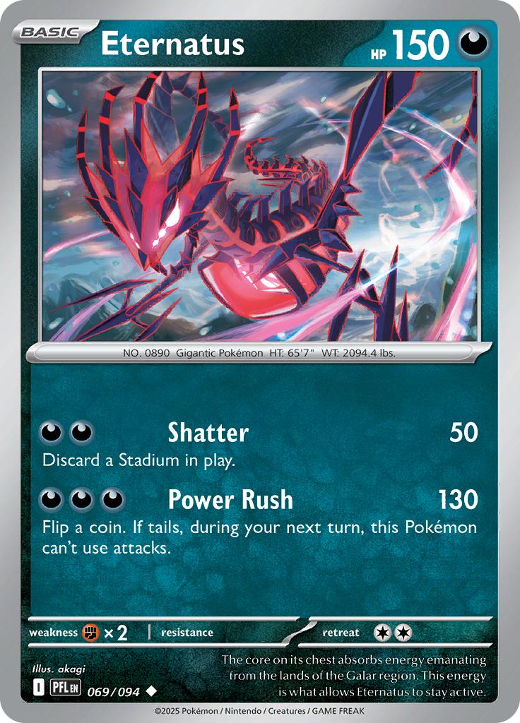 Pokémon-kaart Eternatus 069/094 Uncommon uit de set Phantasmal Flames Image principale du produit