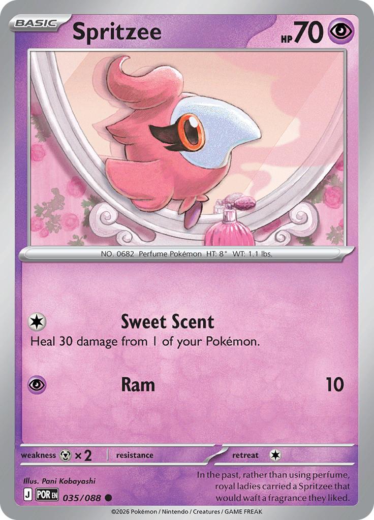 Pokémon-kaart Spritzee 035/088 Common uit de set Perfect Order