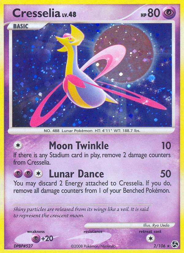 Pokémon-kaart Cresselia 2/106 Holo Rare uit de set Great Encounters Hoofdafbeelding