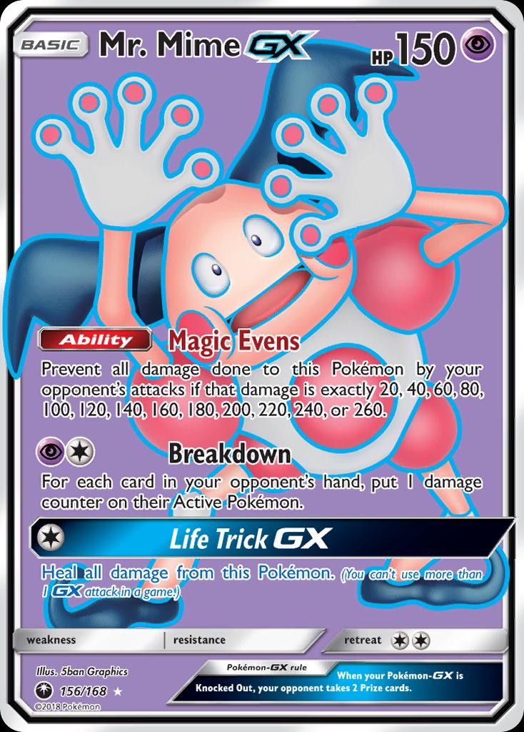 Pokémon-kaart Mr. Mime GX 156/168 Ultra Rare uit de set Celestial Storm Hoofdafbeelding