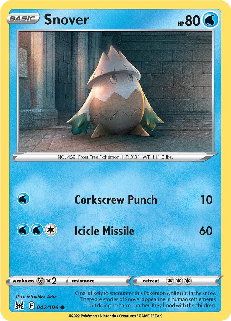 Pokémon-kaart Snover 042/196 Common uit de set Lost Origin