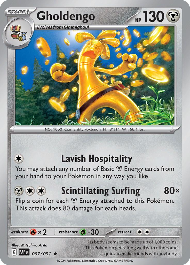 Pokémon-kaart Gholdengo 067/091 Rare uit de set Paldean Fates Hoofdafbeelding