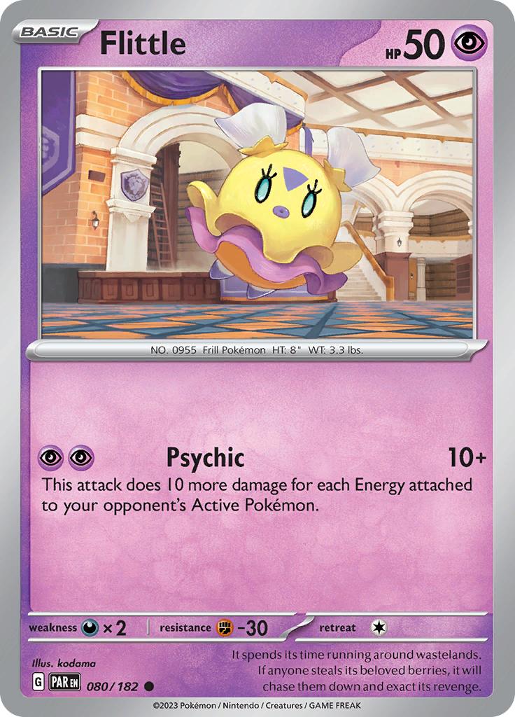 Pokémon-kaart Flittle 080/182 Common uit de set Paradox Rift