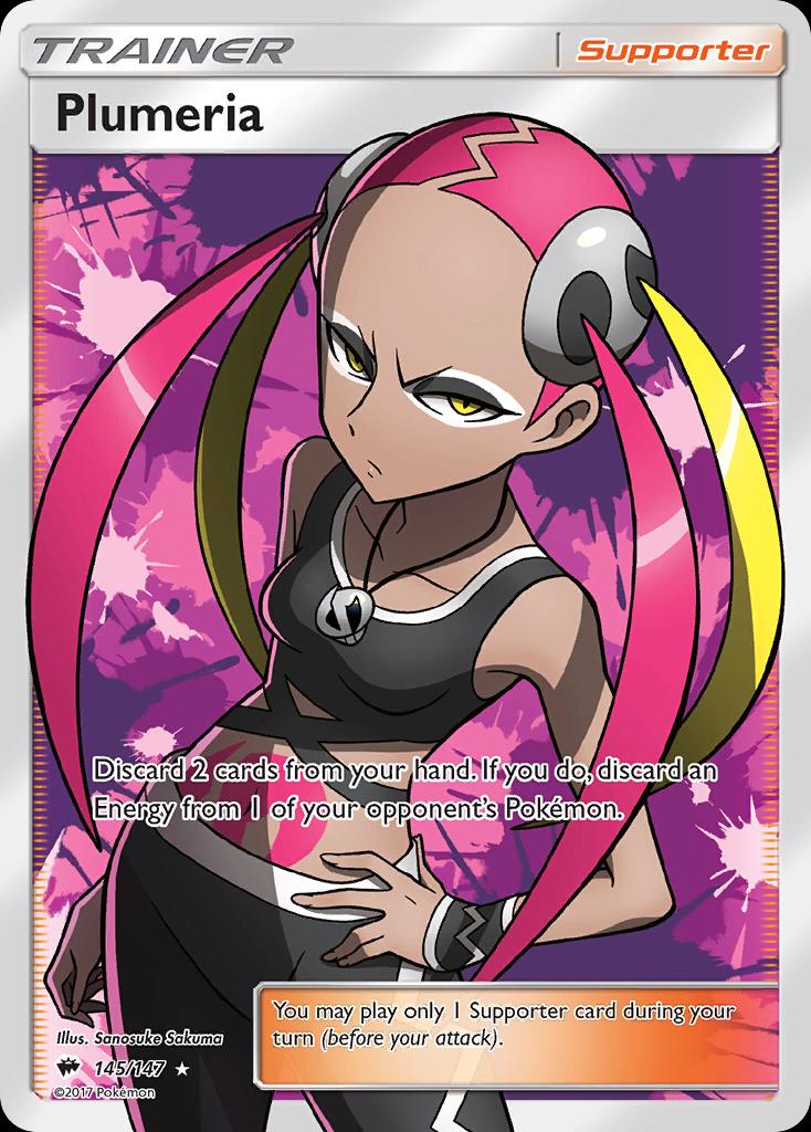 Pokémon-kaart Plumeria 145/147 Ultra Rare uit de set Burning Shadows