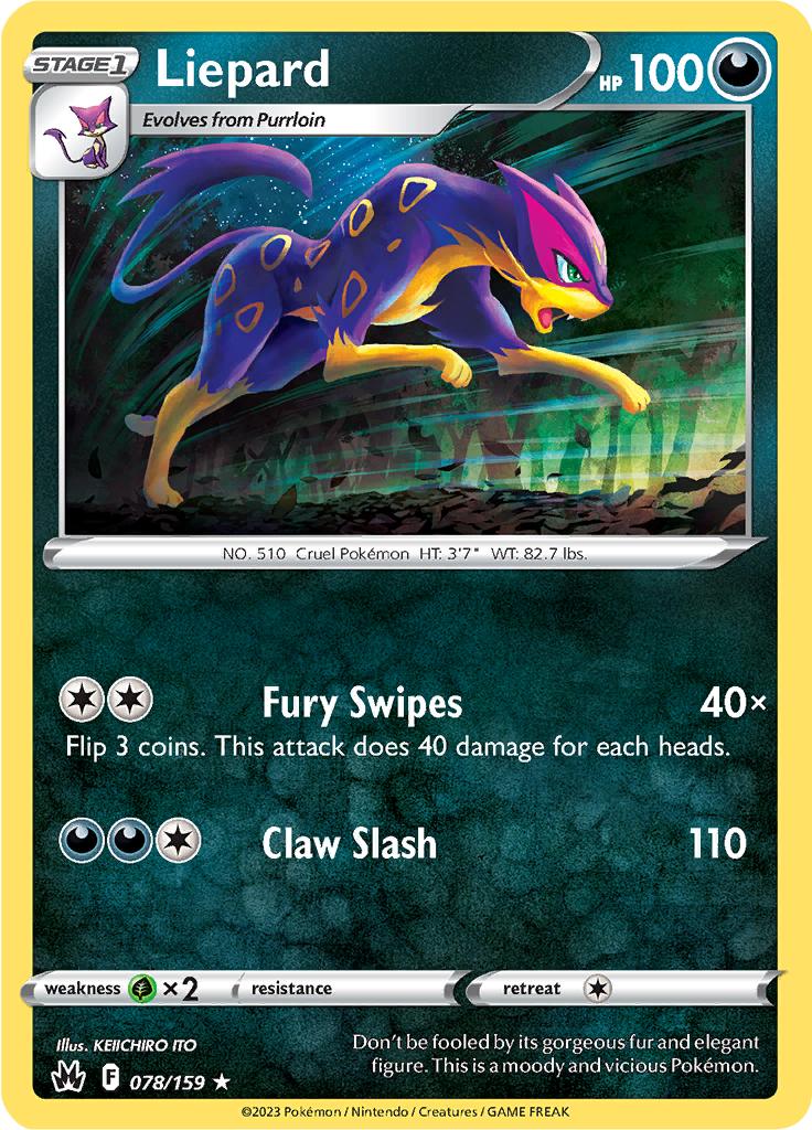 Pokémon-kaart Liepard 078/159 Rare uit de set Crown Zenith Hoofdafbeelding