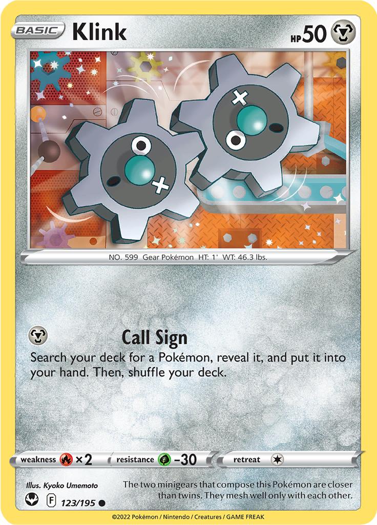 Pokémon-kaart Klink 123/195 Common uit de set Silver Tempest