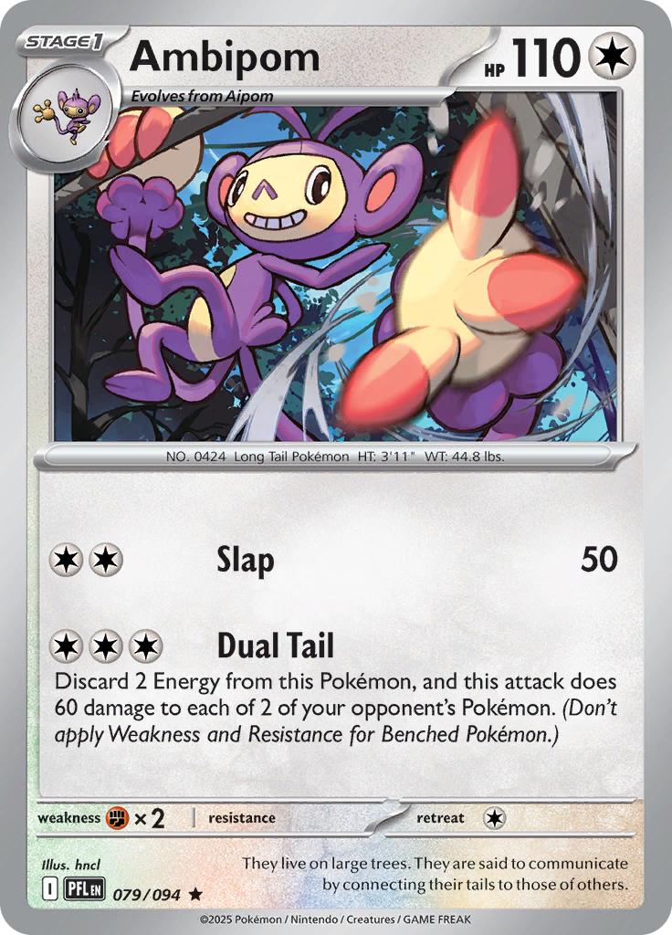 Pokémon-kaart Ambipom 079/094 Rare uit de set Phantasmal Flames