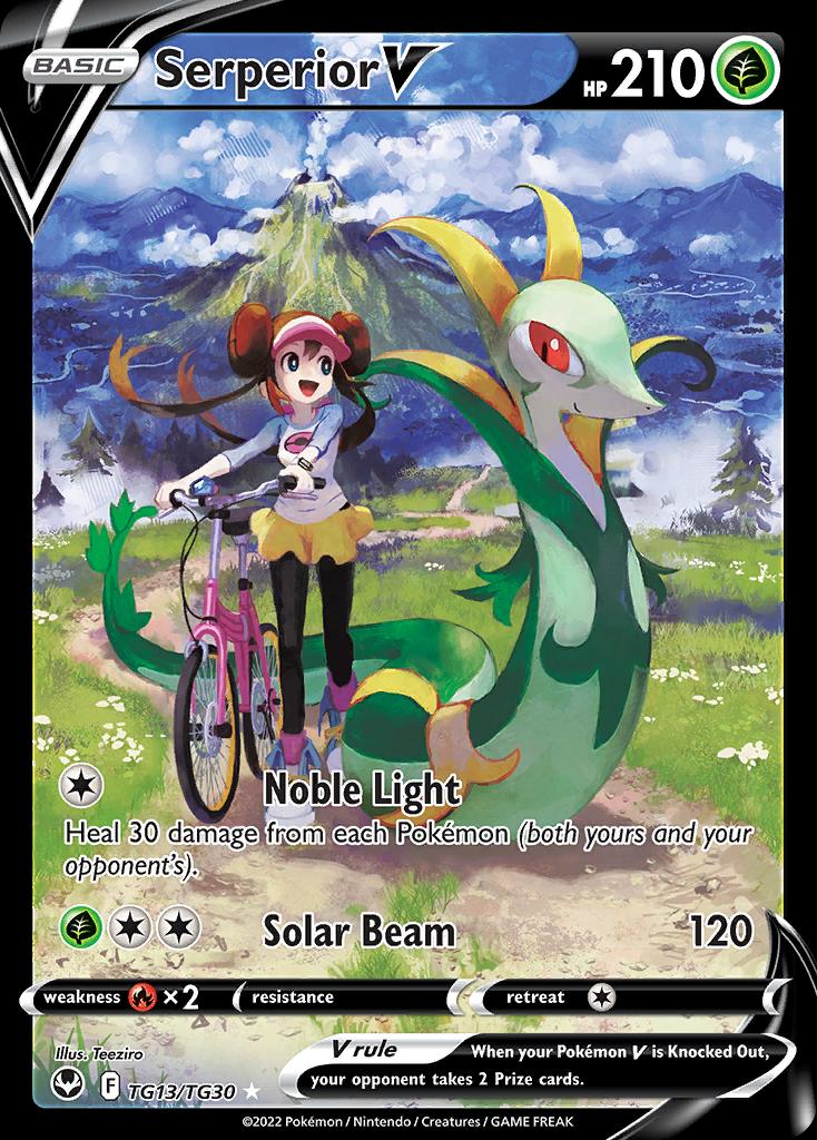 Pokémon-kaart Serperior V TG13/TG30 Ultra Rare uit de set Silver Tempest