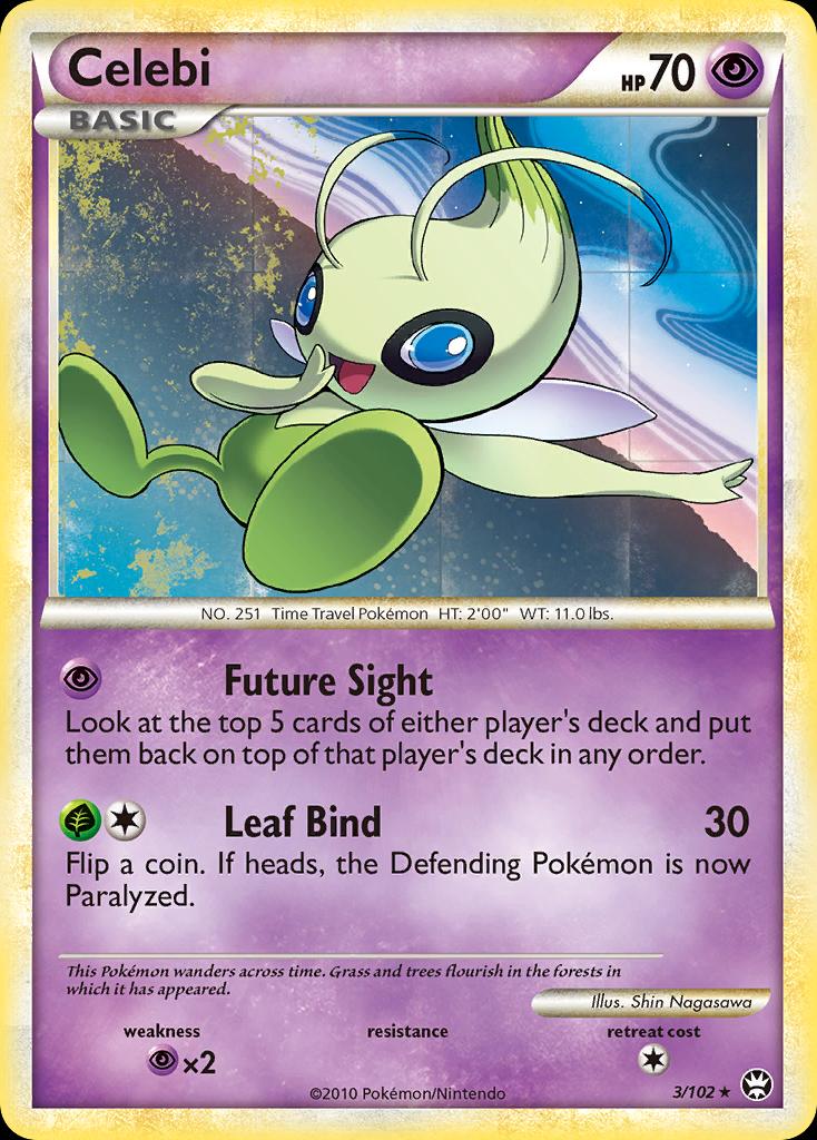 Pokémon-kaart Celebi 3/102 Holo Rare uit de set Triumphant