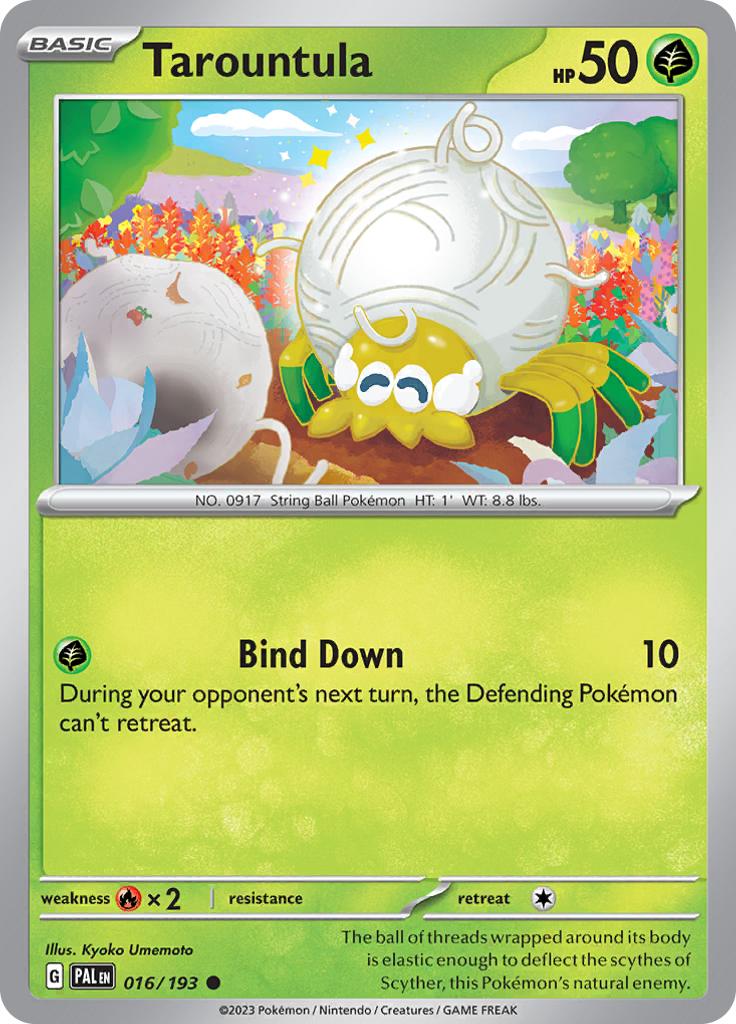 Pokémon-kaart Tarountula 016/193 Common uit de set Paldea Evolved