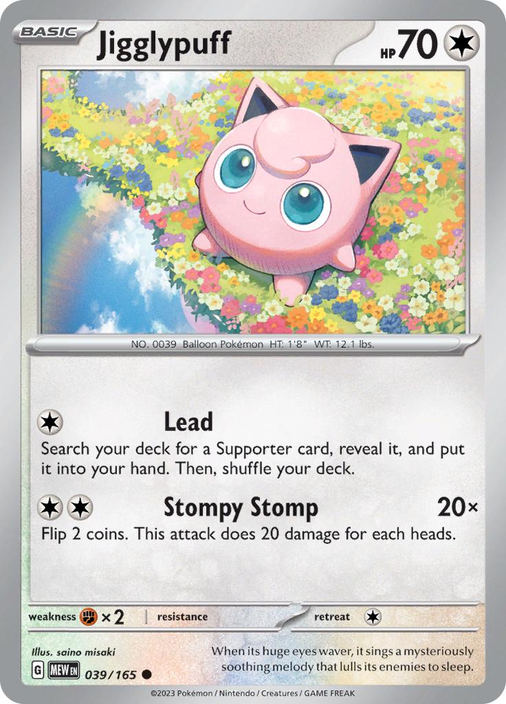Pokémon-kaart Jigglypuff 039/165 Common uit de set 151