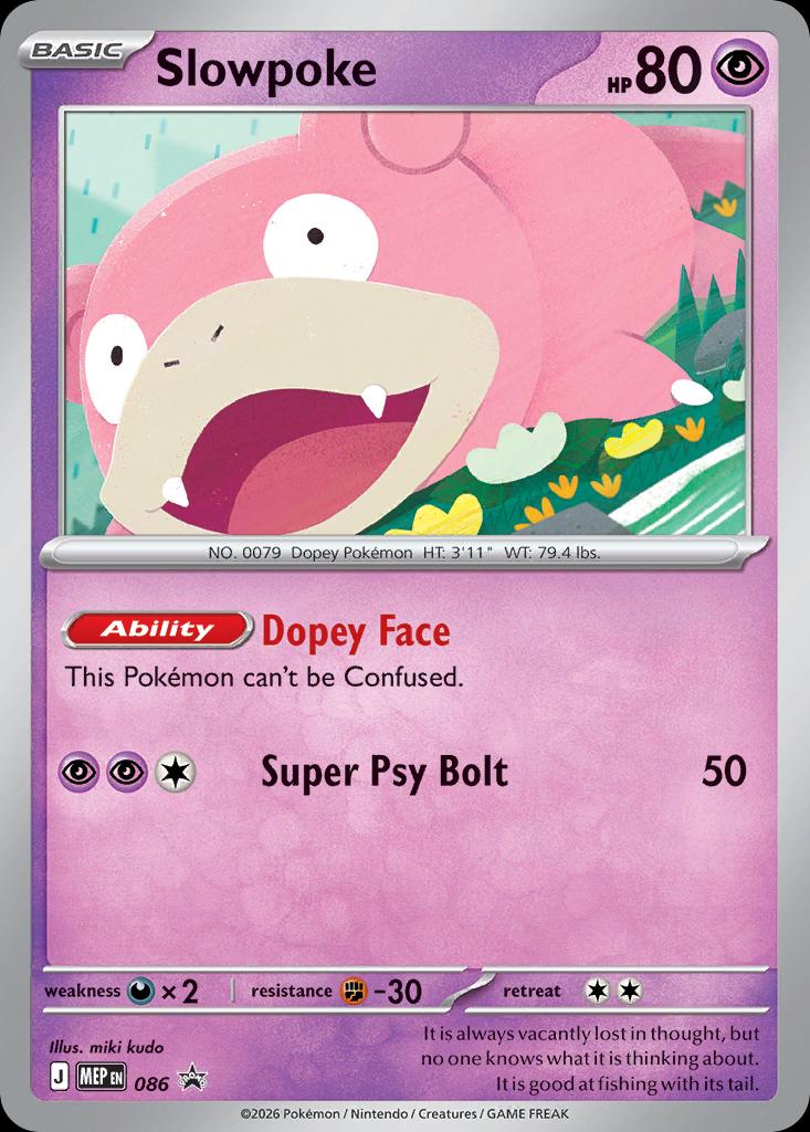 Pokémon-kaart Slowpoke MEP 086 Promo uit de set MEP Black Star Promos