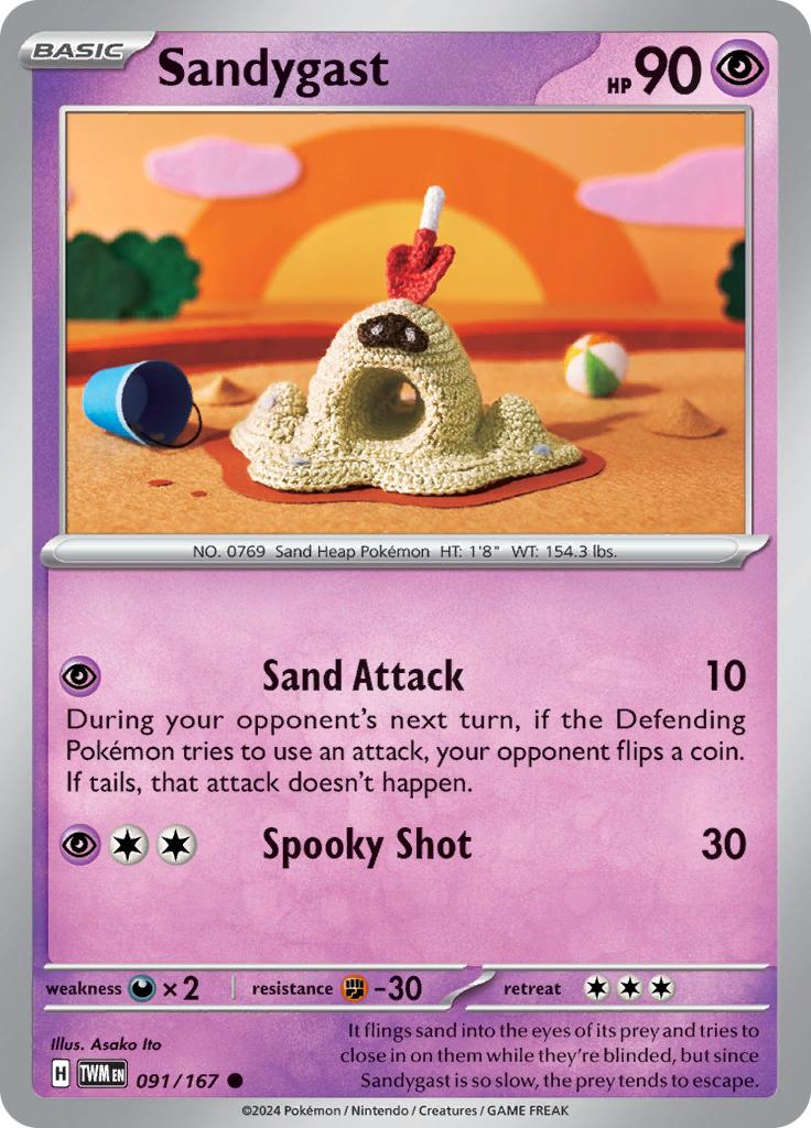 Pokémon-kaart Sandygast 091/167 Common uit de set Twilight Masquerade Image principale du produit
