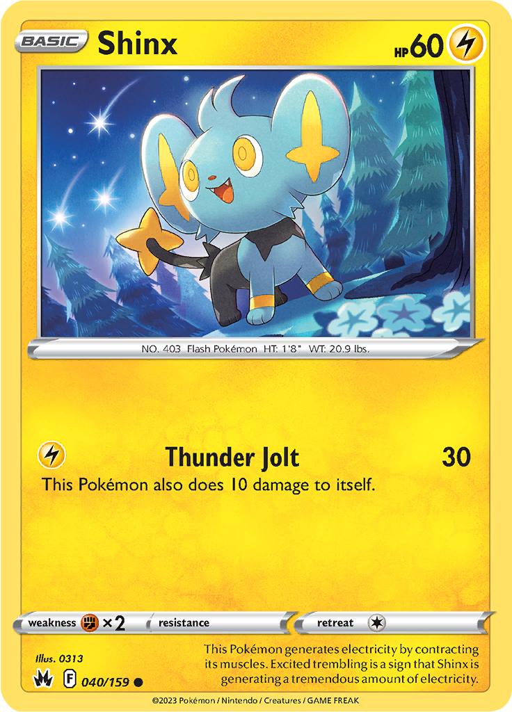 Pokémon-kaart Shinx 040/159 Common uit de set Crown Zenith Imagen principal del producto